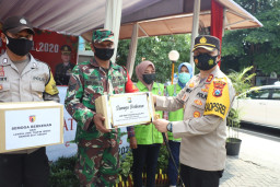 Kapolres dan Dandim, Giat Pengecekan Pospam dan Posyan Nataru wilayah Kabupaten Gresik.