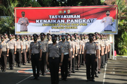Sebanyak 127 Anggota Polres Gresik, Naik Pangkat.