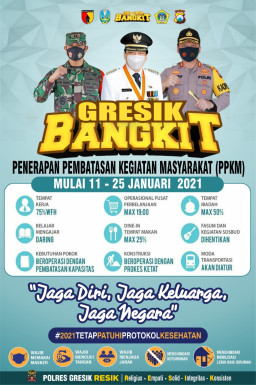Untuk Pengendalian Penyebaran Covid-19. Polres Gresik Siap Laksanakan Pemberlakuan Kegiatan Masyarakat.