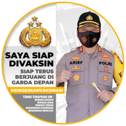Kapolres Gresik: Saya Siap Divaksin, Siap Terus Berjuang di Garda Depan.