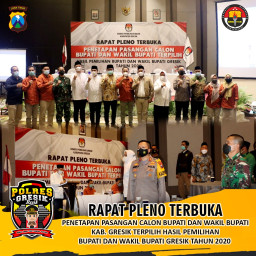 Kapolres Gresik, Hadiri Penetapan Bupati dan Wakil Bupati Gresik Terpilih