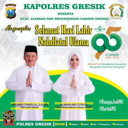 Kapolres Gresik, Ucapkan Selamat Harlah NU ke 95