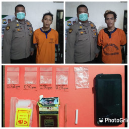 Polres Gresik, Bekuk Bandar dan Kurir Sabu di Sidoarjo