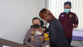 Peduli Kesehatan Personil, Polres Gresik Gelar Rikkes Berkala