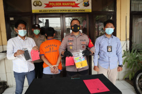 Pencuri HP Milik Pendekar Silat, Dijebloskan Sel Mapolsek Manyar