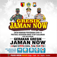 Siap Jalankan PPKM Darurat, "Gresik Jaman Now" Gresik Jangan Kemana mana, Nang Omah Wae
