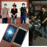 Maling HP Seret Korbannya Hingga Terpental, Dibogem Warga Dan Diringkus Polisi Gresik