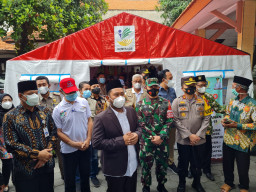Kapolres Gresik Dampingi Bupati, Launching Posko PPKM Darurat Covid-19