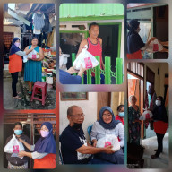 Lita Mahfud Arifin Bersama Yayasan Warisan Kasih, Berbagi 100 Paket Sembako di Kupang Krajan