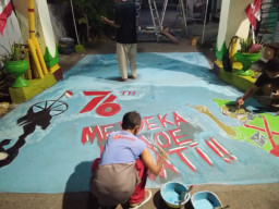 Sambut Dirgahayu RI ke 76, Warga Ikan Gurami 3 Gelar Kerja Bhakti dan Hiasi Kampung