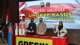 Polres Gresik, Tangkap Penjual Tabung Oksigen Online, Tidak Sesuai Ketentuan