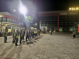 Tekan Penyebaran Covid-19, TNI, Polri dan Satpol PP Gresik, Bersinergi Giat Yustisi