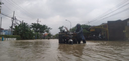 Kali Lamong Kembali Meluap di 4 Kecamatan