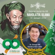 Pembina BGD Jatim George Handiwiyanto, Ucapkan Selamat Harlah NU ke 96