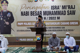 Peringati IsraMiraj Nabi Muhammad SAW, Kapolres Gresik Doakan Pandemi Segera Berakhir