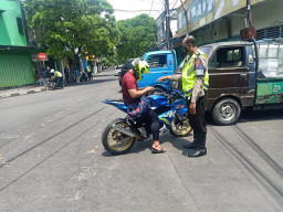 Patroli Knalpot Brong di Gresik, 10 Motor Diamankan