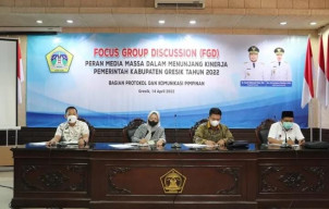 Bagian Prokomim Sekda Gresik Gelar FGD, bertema Peran Media Massa Dalam Menunjang Kinerja Pemerintah Kabupaten Gresik