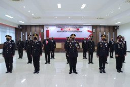 Polres Gresik Ikut Upacara Hari Lahir Pancasila secara Virtual
