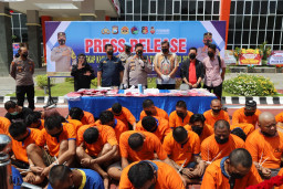 12 Hari, Polres Gresik Berhasil Bekuk 48 Tersangka Narkoba