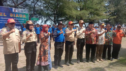 Sekdaprov Jatim Kukuhkan 400 Anggota Tagana Baru, Tingkatkan Kesiapsiagaan Hadapi Perubahan Iklim Ekstrim