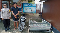 Polsek Menganti Ringkus Maling Scaffolding, Beraksi saat Sahur