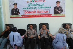 Baksos Ramadan, Polres Gresik Gelar Donor Darah