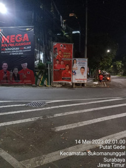 Billy Handiwiyanto Sebar Belasan Banner HUT Surabaya ke 730, di Berbagai Sudut Kota Surabaya