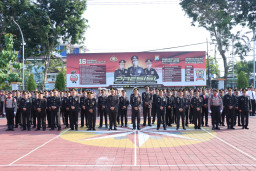 HUT Kebangkitan Nasional Ke 115, Polres Gresik Gelar Upacara
