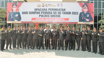 Polres Gresik Gelar Upacara peringatan Hari Sumpah Pemuda ke-95
