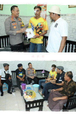 Kapolres Gresik bersama Pentolan Suporter, Jenguk Korban Luka Bentrokan di Stadion Gelora Joko Samudro