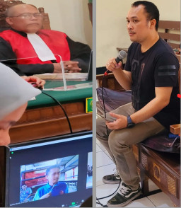 SIDANG LANJUTAN JUDI ONLINE JENIS TOGEL DENGAN TERDAKWA HANDI SUHARI, JAKSA HADIRKAN SAKSI PENANGKAP POLISI