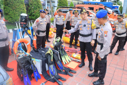 Polres Gresik Gelar Peralatan Dalam Rangka Penanggulangan Bencana