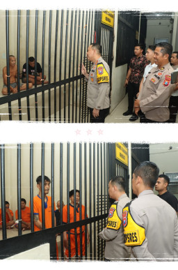 Kapolres Gresik Cek dan Tinjau Langsung Pengawasan Kondisi Ruang Tahanan