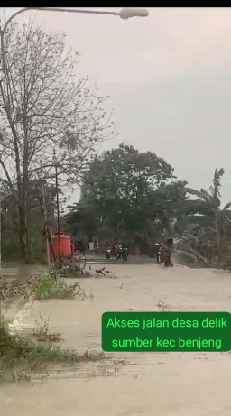 Jerit Warga Gresik Selatan Jadi Langganan Banjir Luapan Kali Lamong