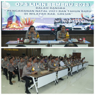 Polres Gresik Gelar Latihan Pra Ops Lilin Semeru 2023 di Kabupaten Gresik