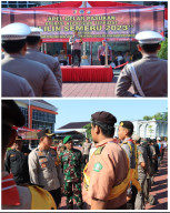 Polres Gresik Gelar Apel Operasi Lilin 2023 di Gresik