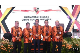 Mubes ke 10 Pemuda Pancasila, di Buka Presiden Jokowi.