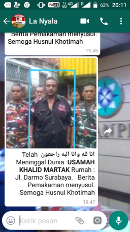 Kabar Duka, Usamah Khalid Martak Wakil Ketua DPP Laskar Merah Putih Meninggal.