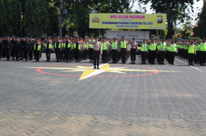 Polres Pasuruan Gelar Apel Pengamanan Pilkades Serentak