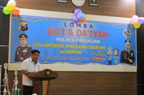 Cegah Teroris dan Narkoba, Satreskoba Pasuruan Gelar Lomba Dai Daiyah.