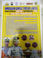 Polres Pasuruan Tempelkan Himbauan Ketertiban 