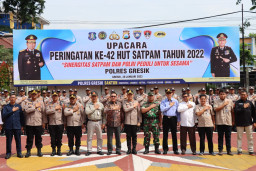 Peringati HUT SATPAM ke-42, Kapolres Gresik Berpesan Satpam Membantu Pelihara Kamtibmas