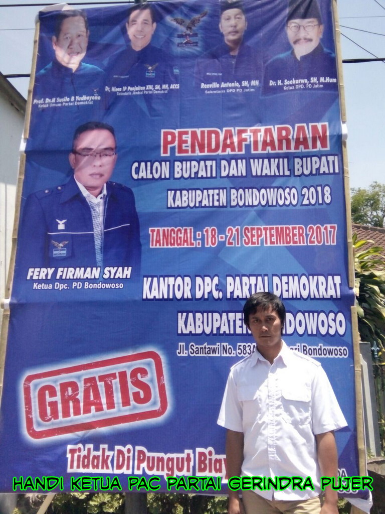 Demokrat Bondowoso di Duga Kondisikan 1 Orang Pendaftar Bacabub.