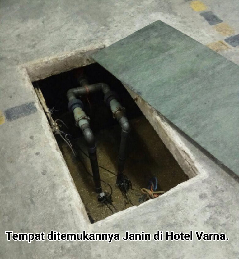 Janin Bayi Ditemukan Tewas di Pembuangan Limbah Hotel.