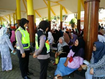 Polres Pasuruan Kerahkan 750 Anggota Untuk Amankan Tabligh Akbar Kelompok Aswaja Di Masjid Jamik.