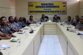 Kapolres Bondowoso Paparkan Hasil Rapim Polda Jatim.