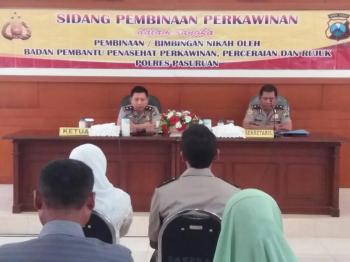 Wakapolres Pasuruan Pimpin Sidang Pra Nikah Anggota Nya