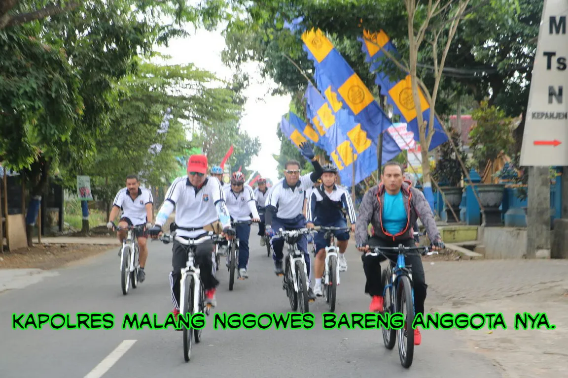 Kapolres Malang Ajak Anggotanya Nggowes Bareng.