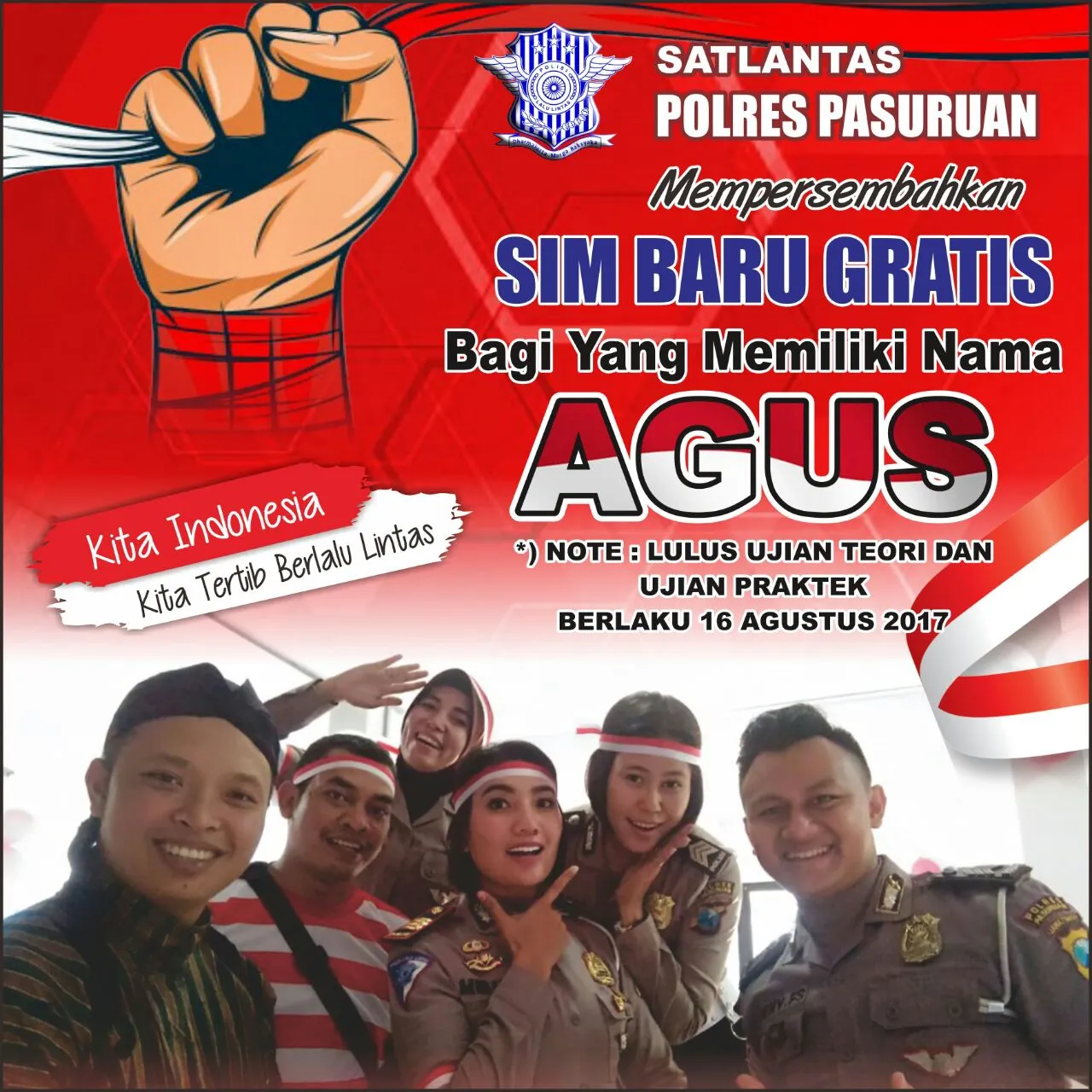 AKP MELLYSA: Yang Namanya Ada Agus nya Silahkan Urus SIM Gratis.