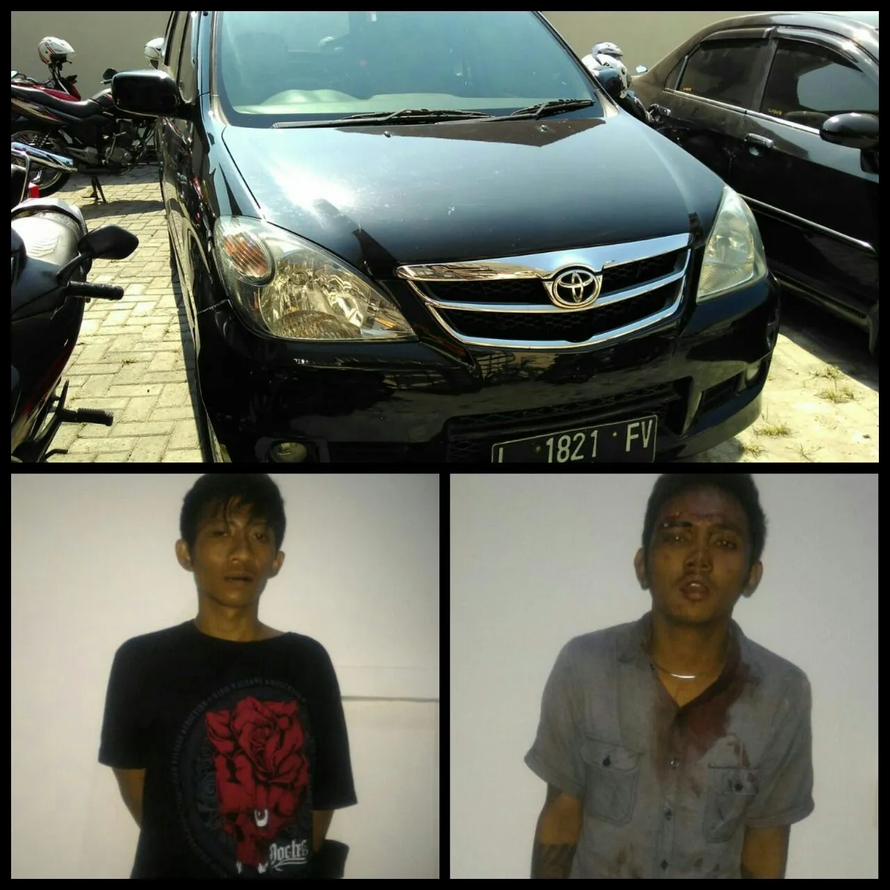 Kepergok Gondol Sepeda Angin, 2 Pria Bermobil Bonyok di Hajar Massa.